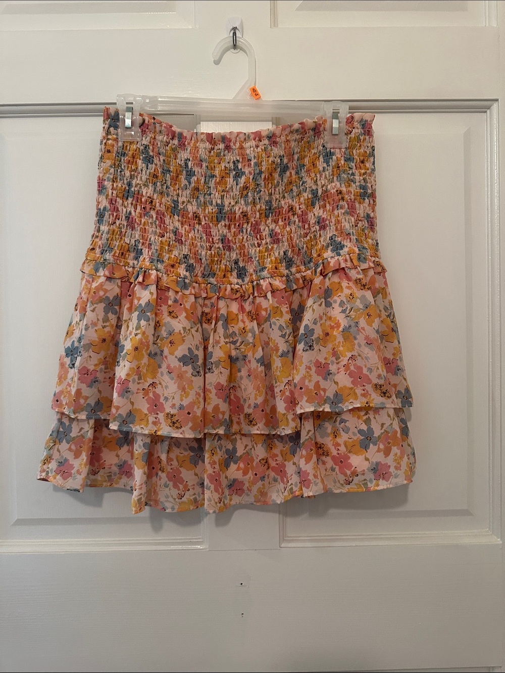 Floral Smocked Tiered Skirt